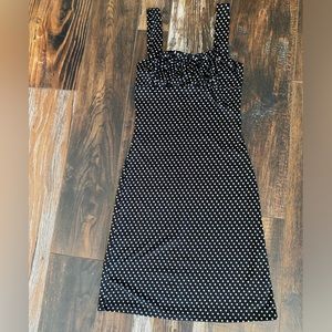“Mariposa” black stretchy dress with white polka dots size small